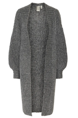 YAS - Cardigan - Long knit - Gray Melange - Dally