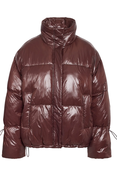 Noisy May - Puffer jakke - French Roast - Allie Shiny (PREORDER)