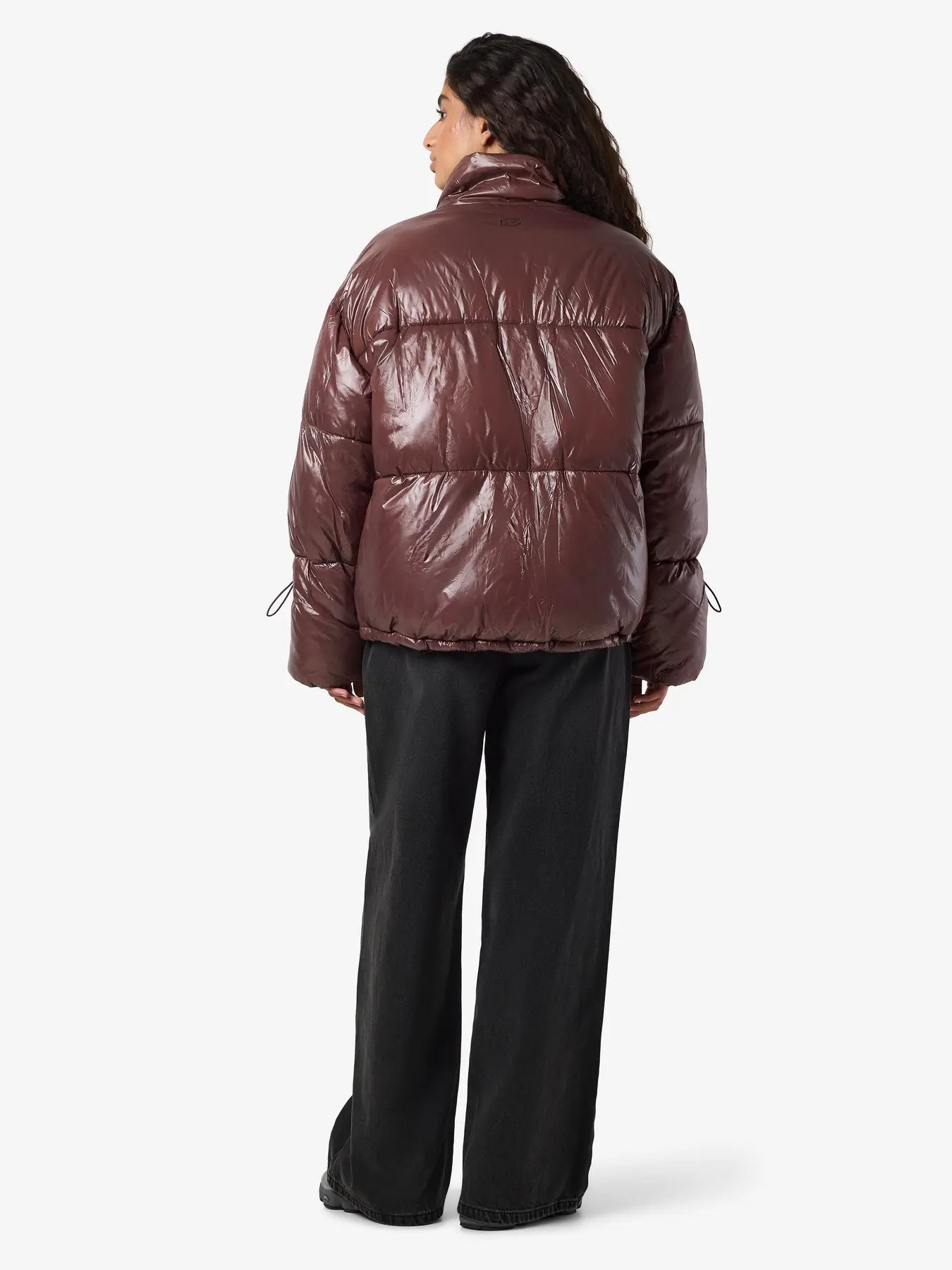 Noisy May - Puffer jakke - French Roast - Allie Shiny (PREORDER)