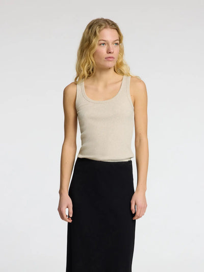Selected Femme - Top - Oatmeal - Anna U-neck