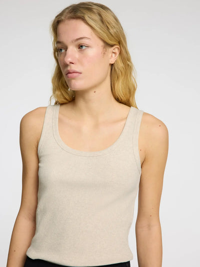 Selected Femme - Top - Oatmeal - Anna U-neck
